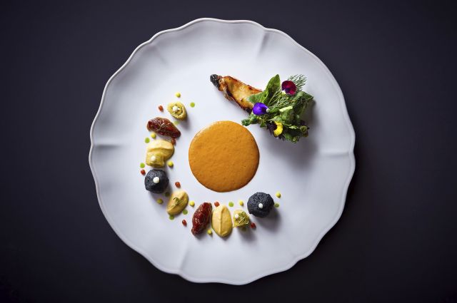 Sterlet with Vegetables and Armenian Greens